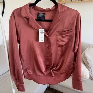 NWT ABERCROMBIE PINK BLOUSE